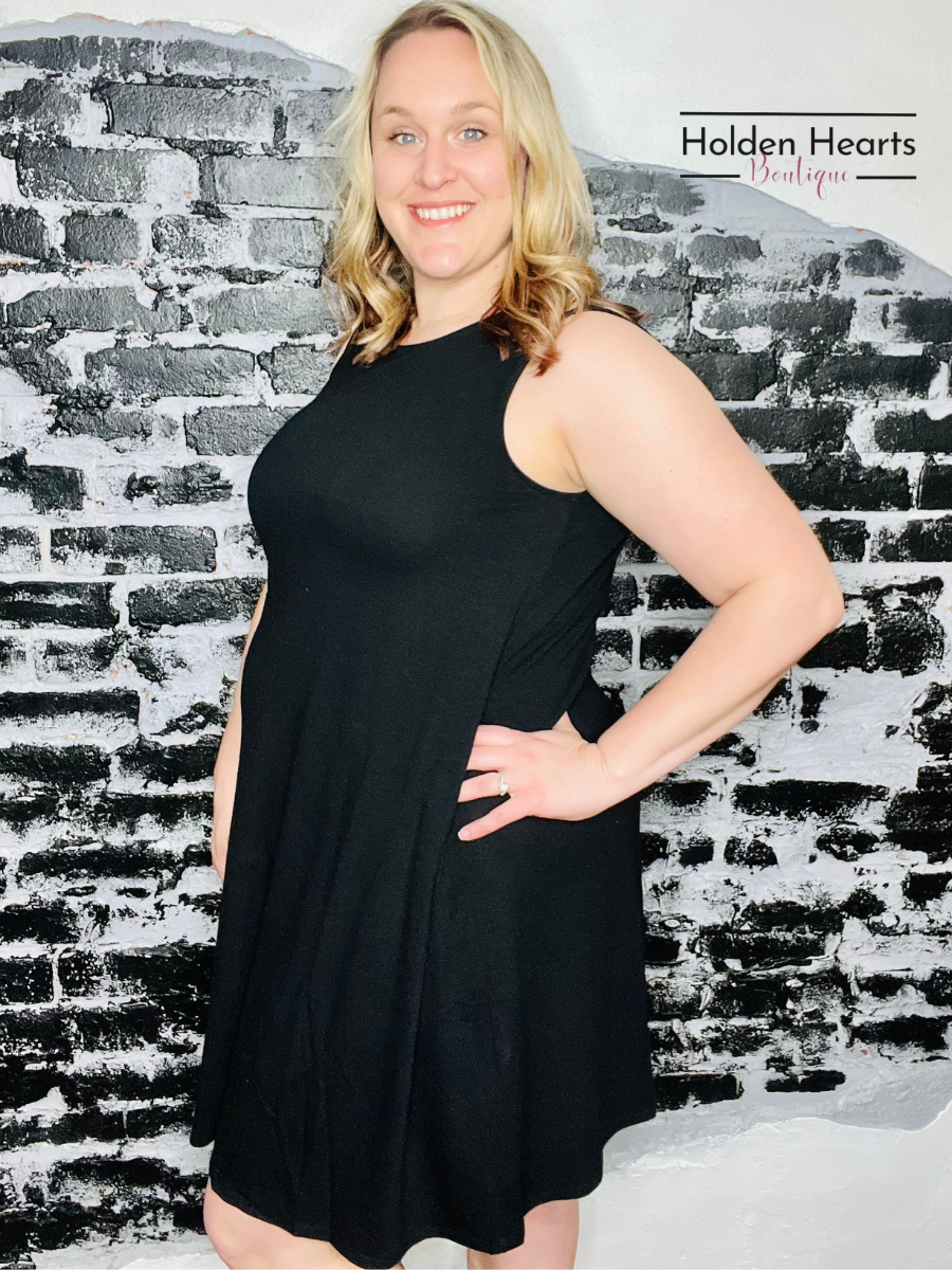 Black Night On the Town Swing Dress - Holden Hearts