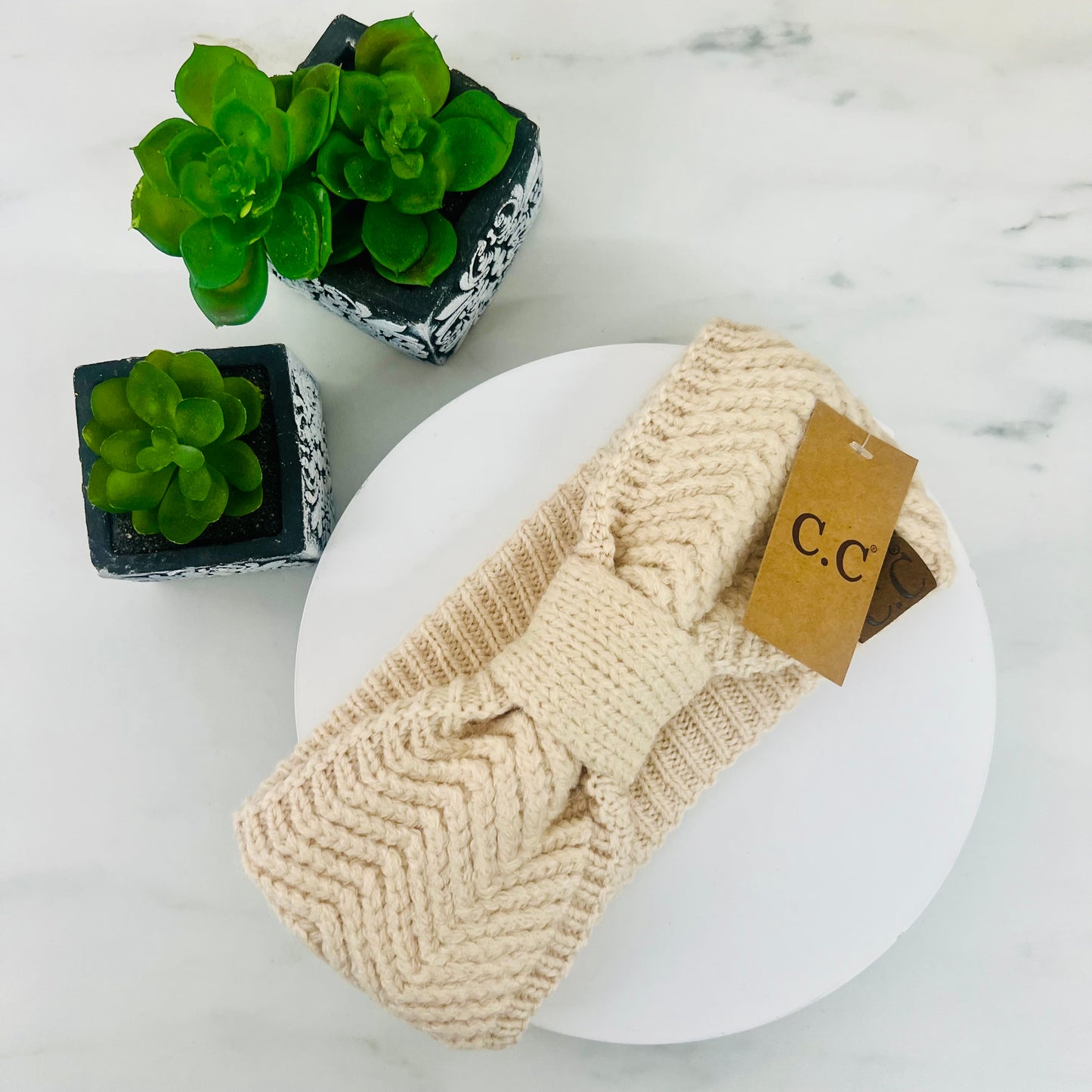 Chevron Knit Knot Women's Fashion Headband