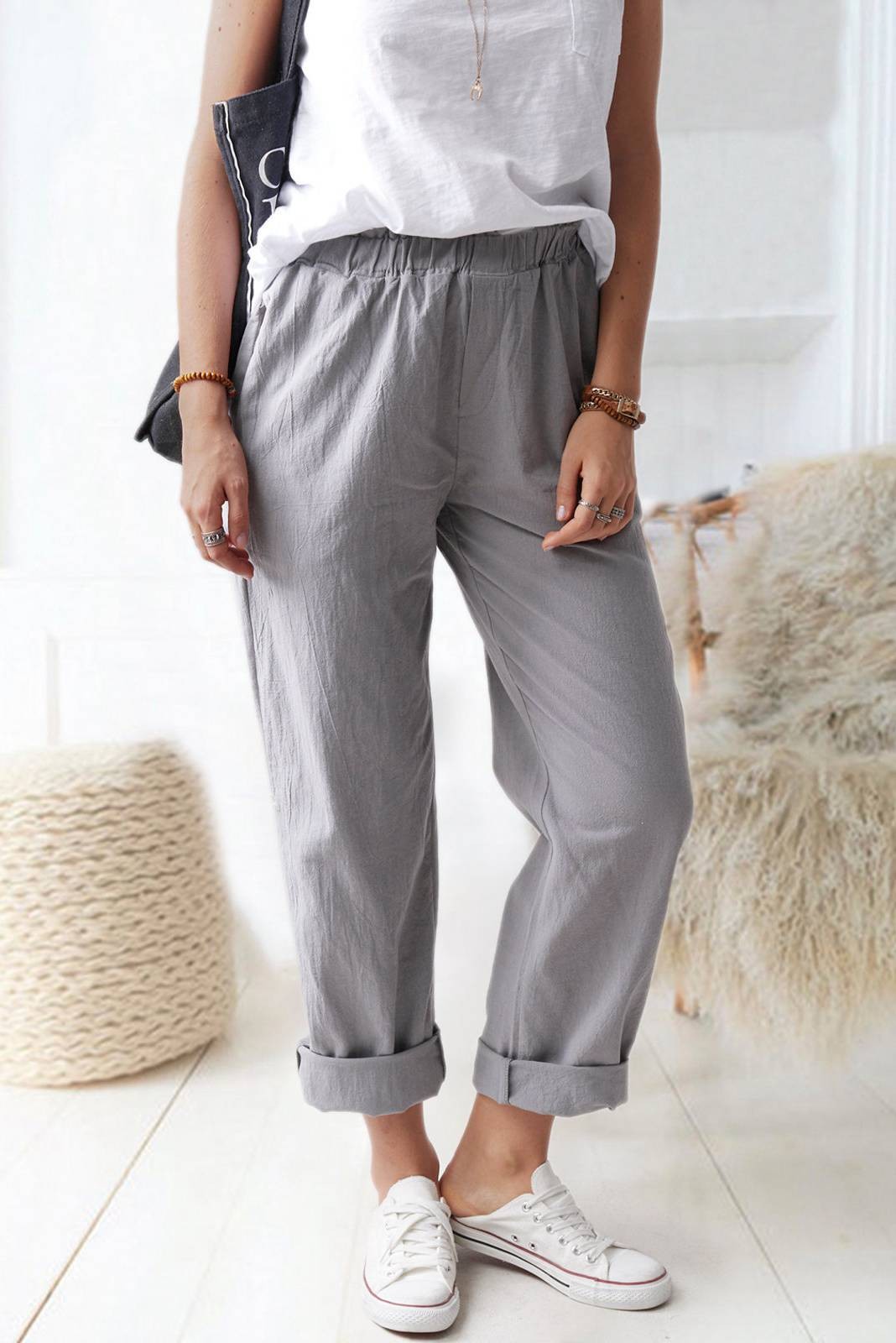 Meet Me at the Beach Linen Pants - Holden Hearts