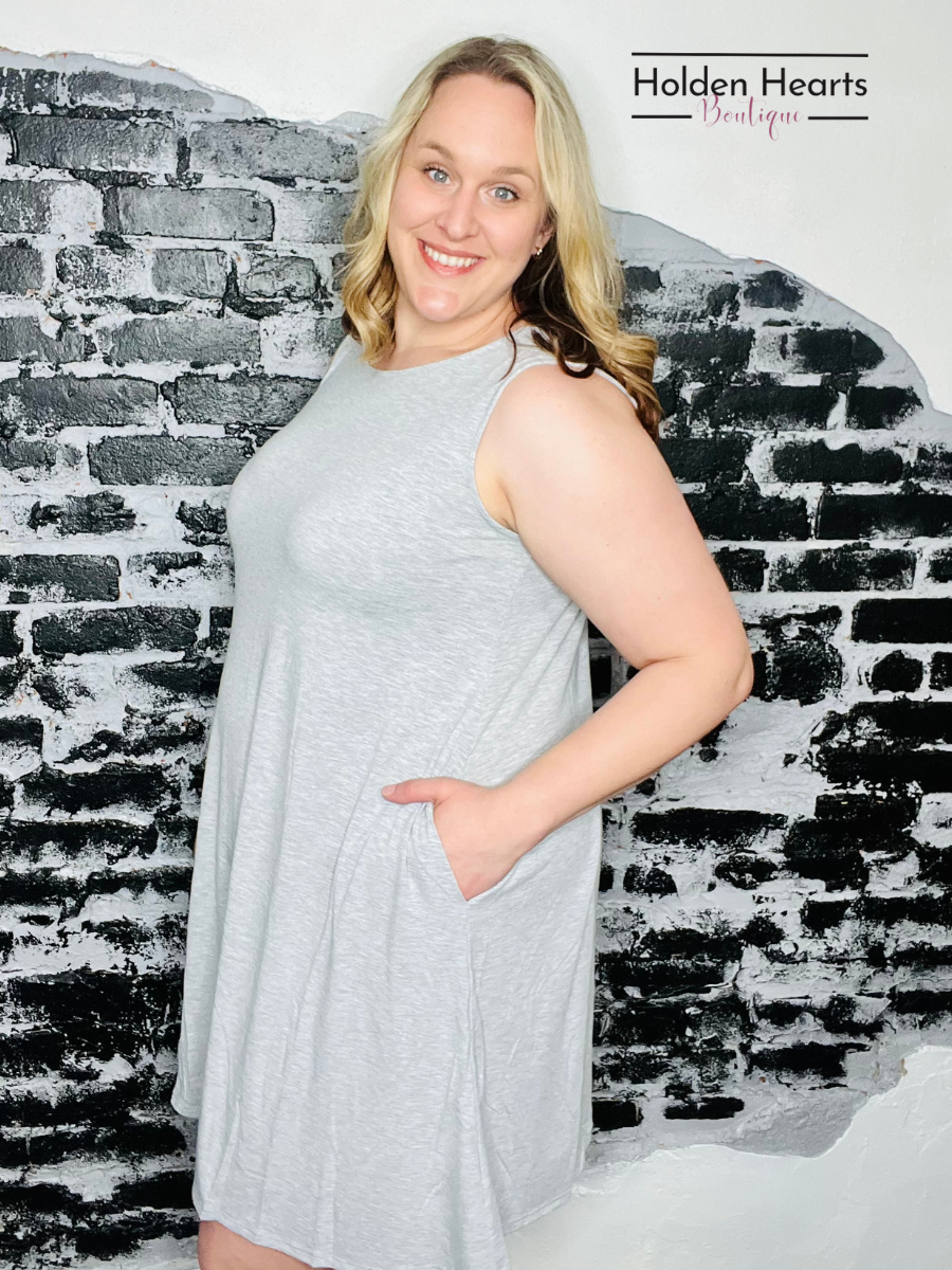 Heather Grey Night On the Town Swing Dress - Holden Hearts