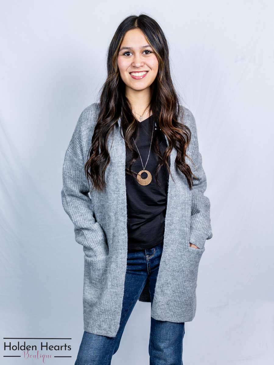 Grey Gentle Hug Cardigan - Holden Hearts