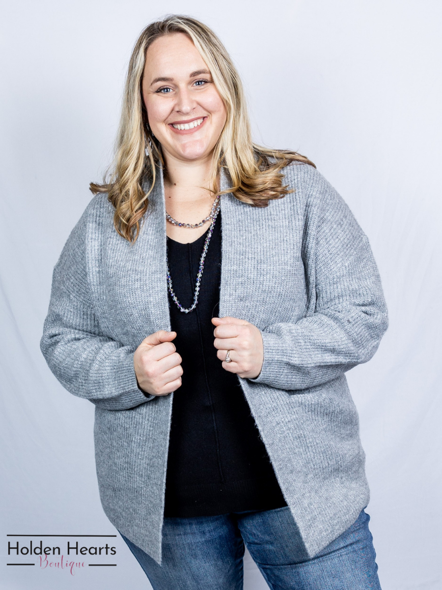 Grey Gentle Hug Cardigan - Holden Hearts