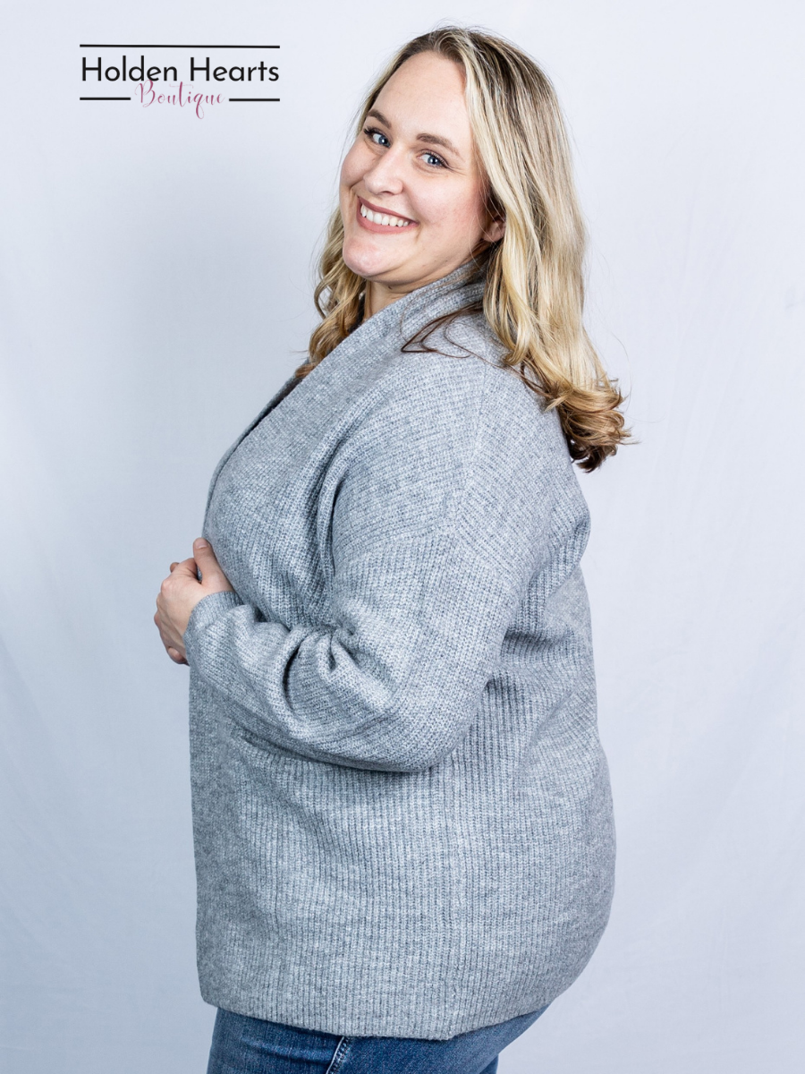 Grey Gentle Hug Cardigan - Holden Hearts