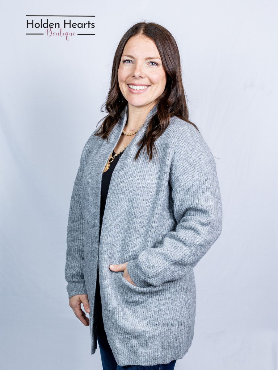 Grey Gentle Hug Cardigan - Holden Hearts