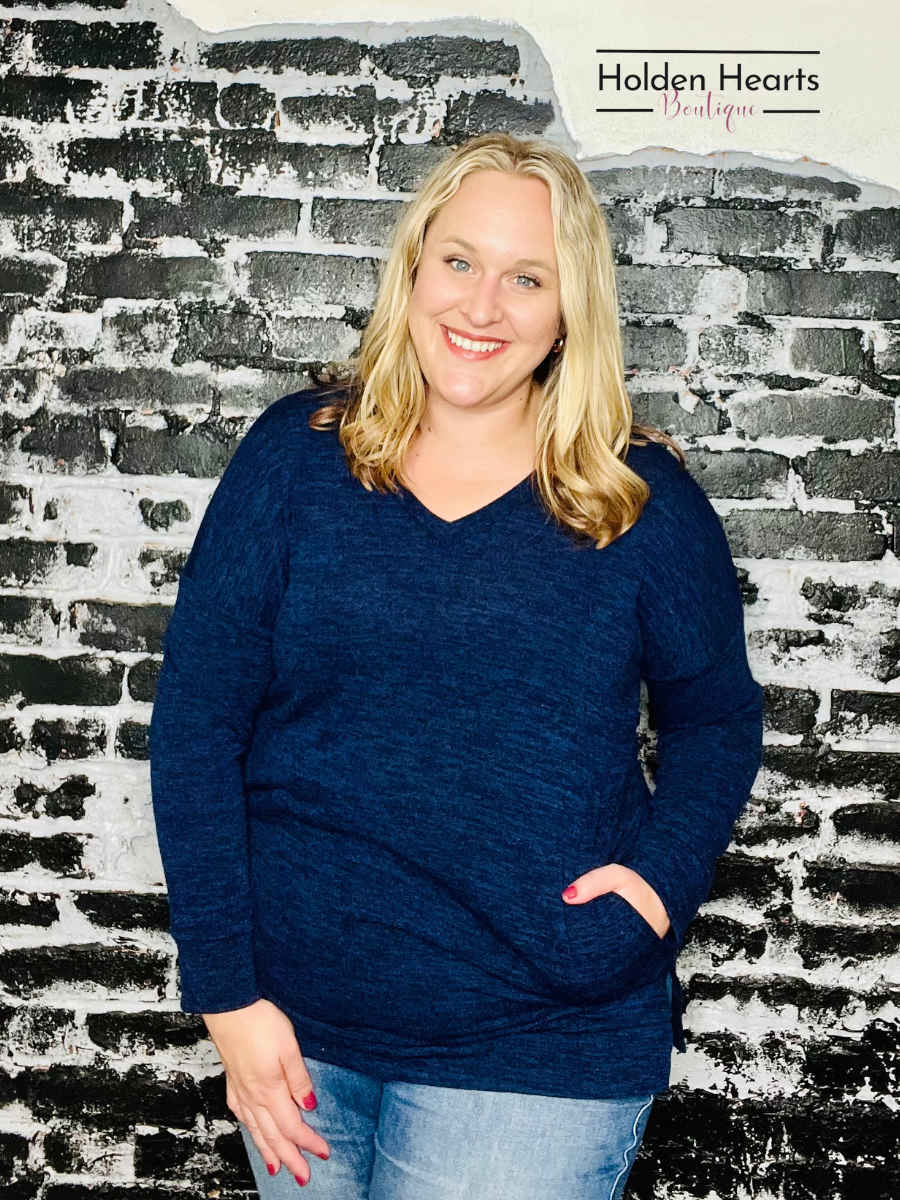 Navy Classic Comfort Long Sleeve - Holden Hearts