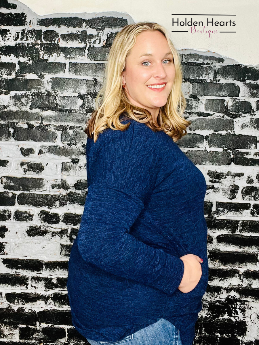 Navy Classic Comfort Long Sleeve - Holden Hearts