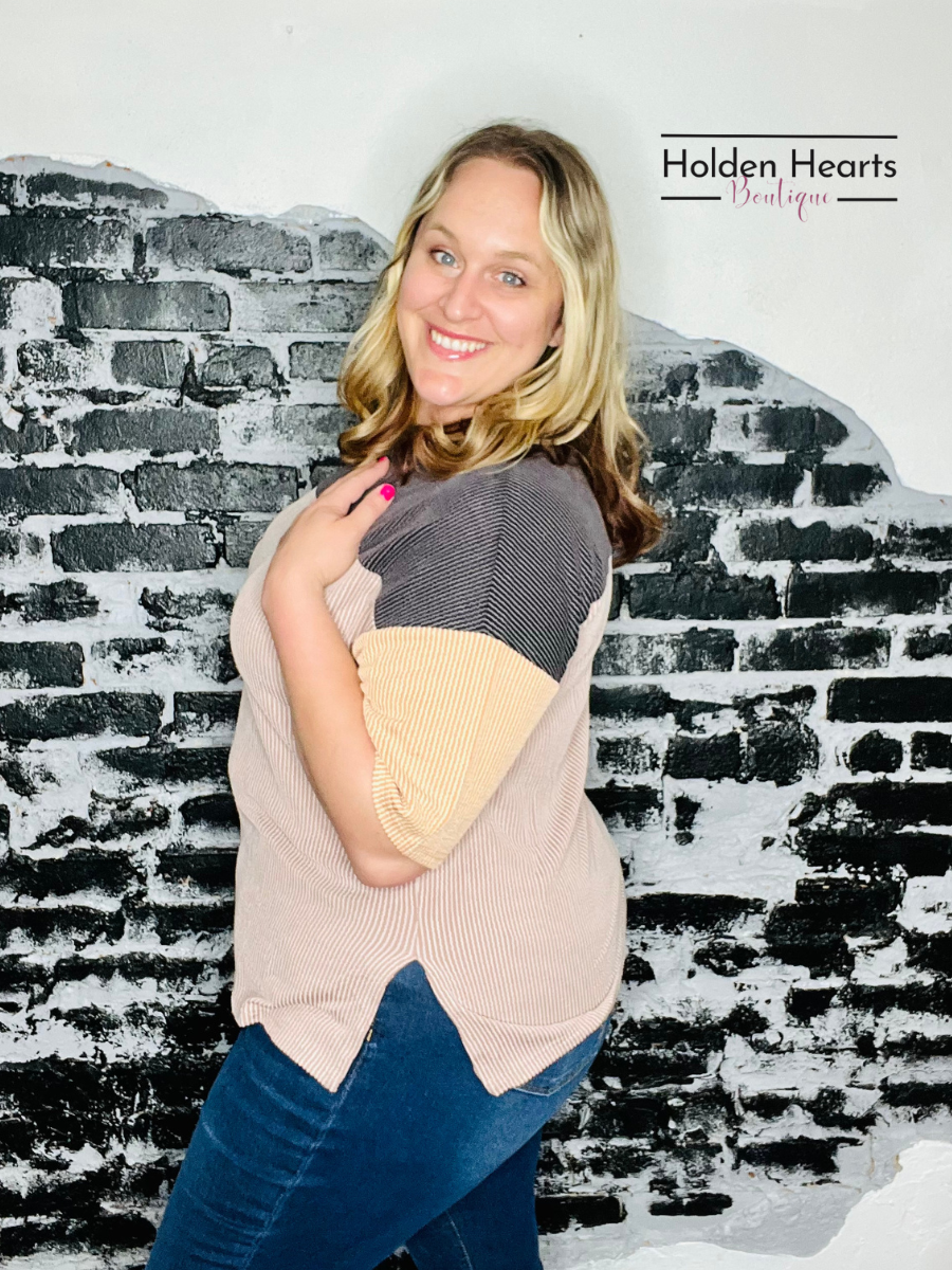 Downtown Love Color Block Top - Holden Hearts
