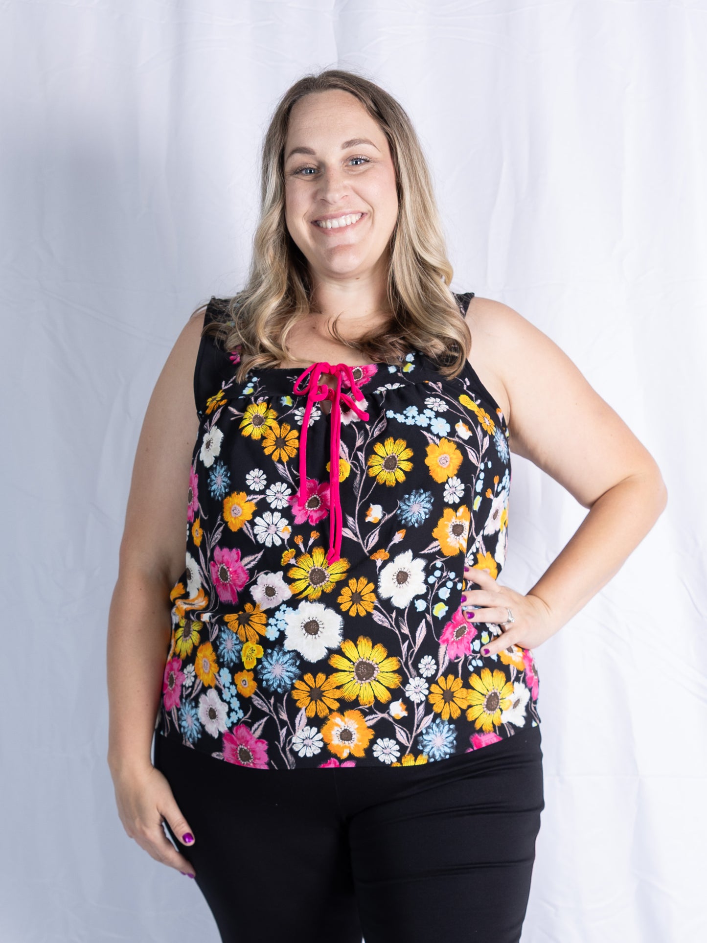 Floral Bow Breeze Tank