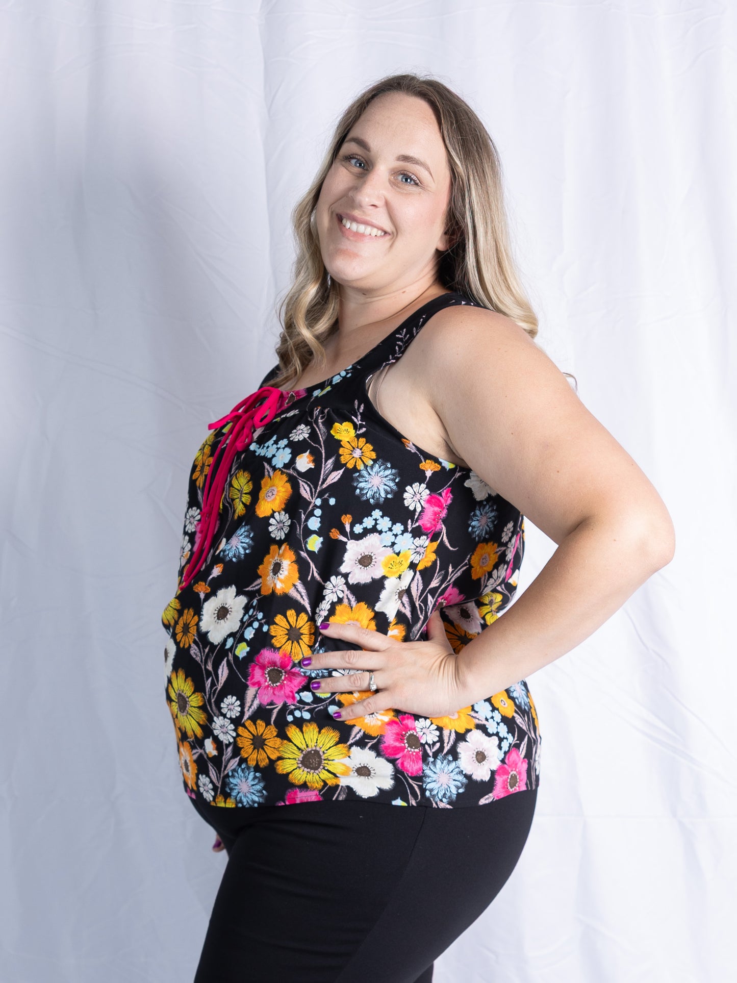 Floral Bow Breeze Tank