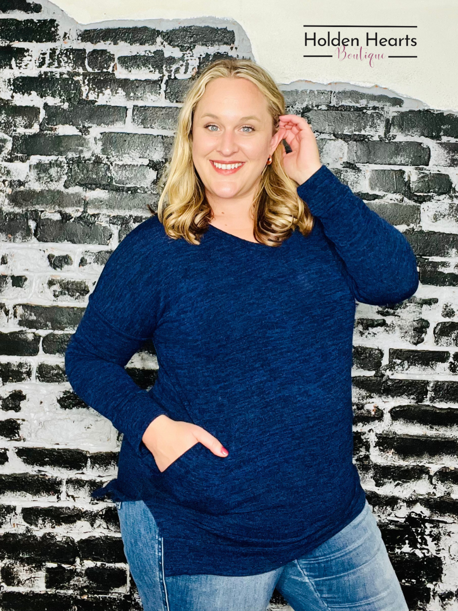 Navy Classic Comfort Long Sleeve - Holden Hearts