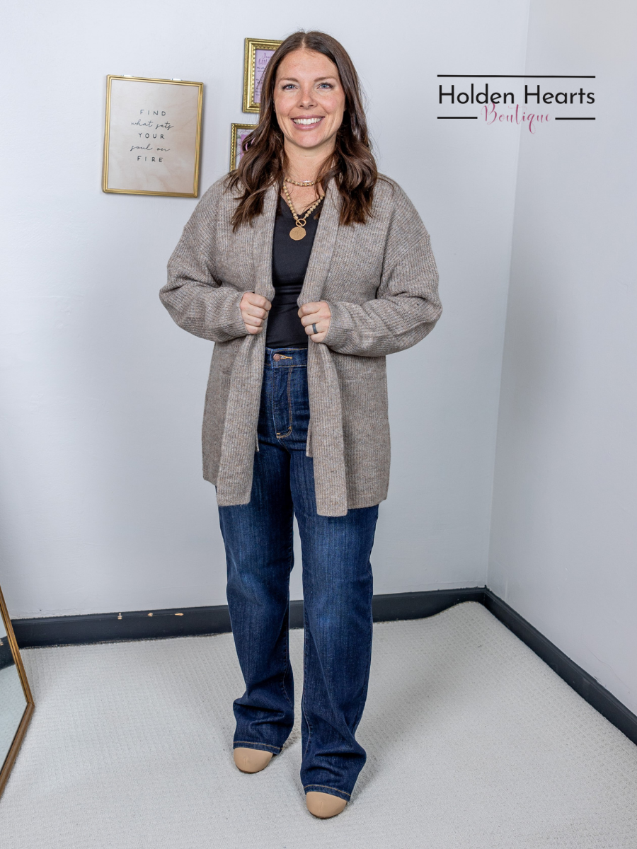 Oatmeal Gentle Hug Cardigan - Holden Hearts