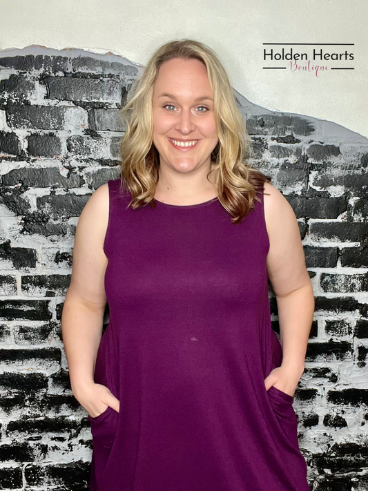 Eggplant Night On the Town Swing Dress