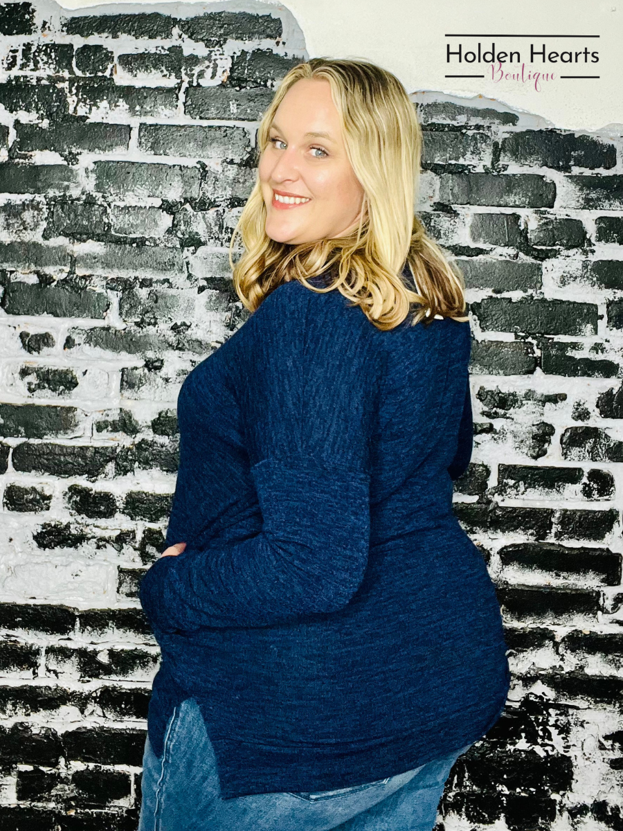 Navy Classic Comfort Long Sleeve - Holden Hearts