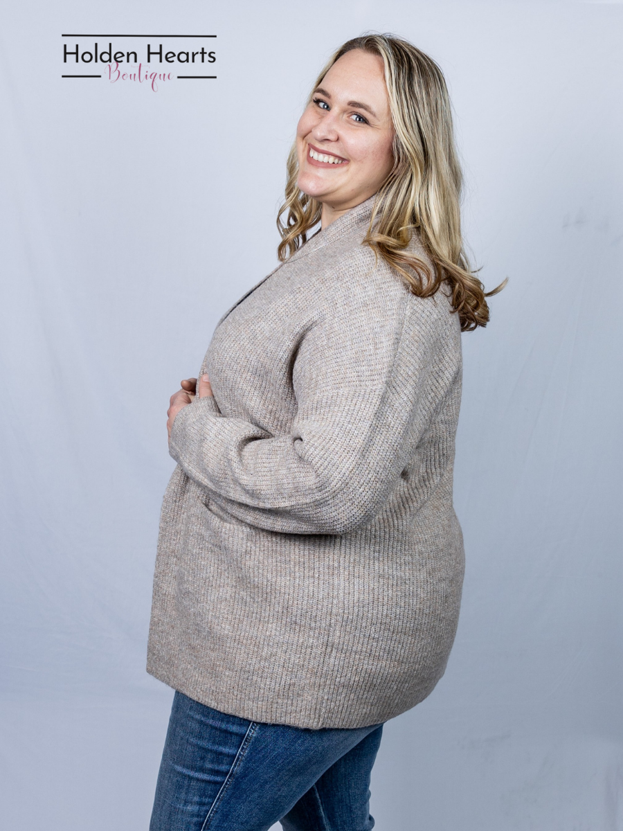 Oatmeal Gentle Hug Cardigan - Holden Hearts