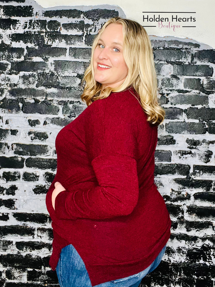 Burgundy Classic Comfort Long Sleeve - Holden Hearts