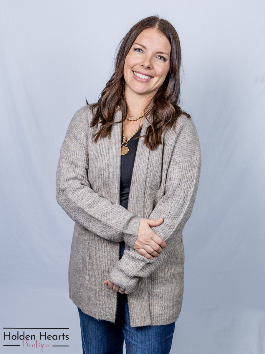 Oatmeal Gentle Hug Cardigan - Holden Hearts