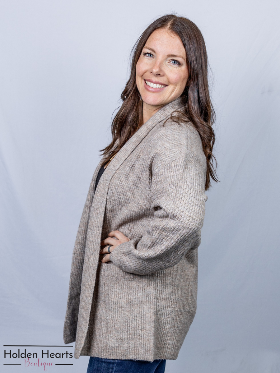 Oatmeal Gentle Hug Cardigan - Holden Hearts