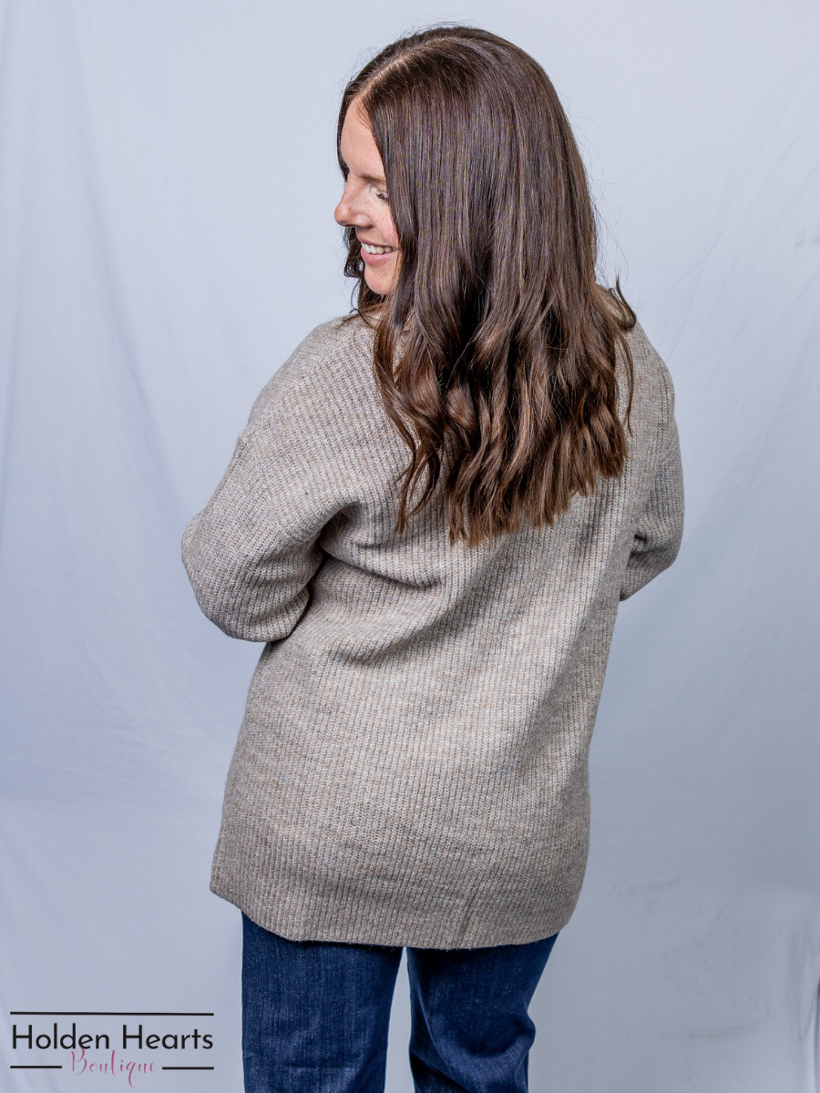 Oatmeal Gentle Hug Cardigan - Holden Hearts