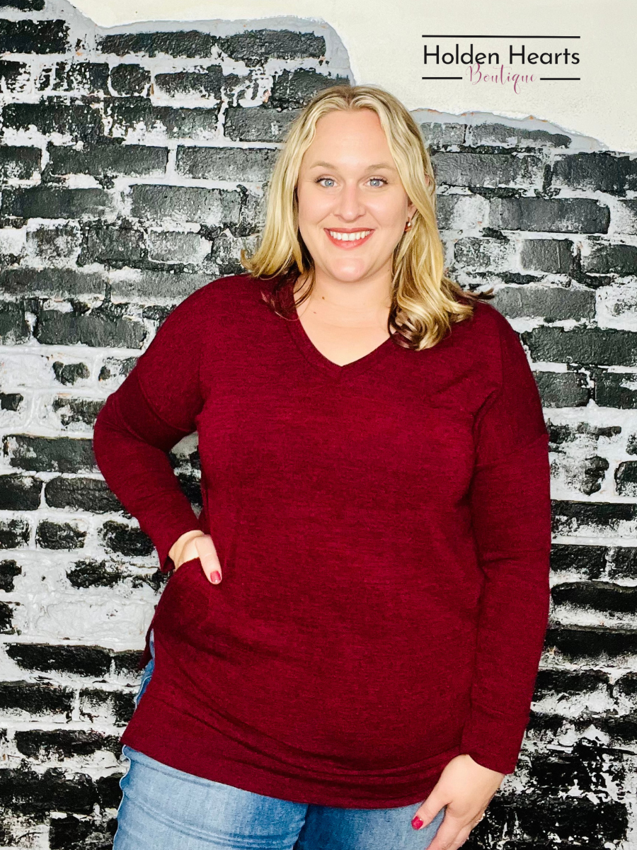 Burgundy Classic Comfort Long Sleeve - Holden Hearts