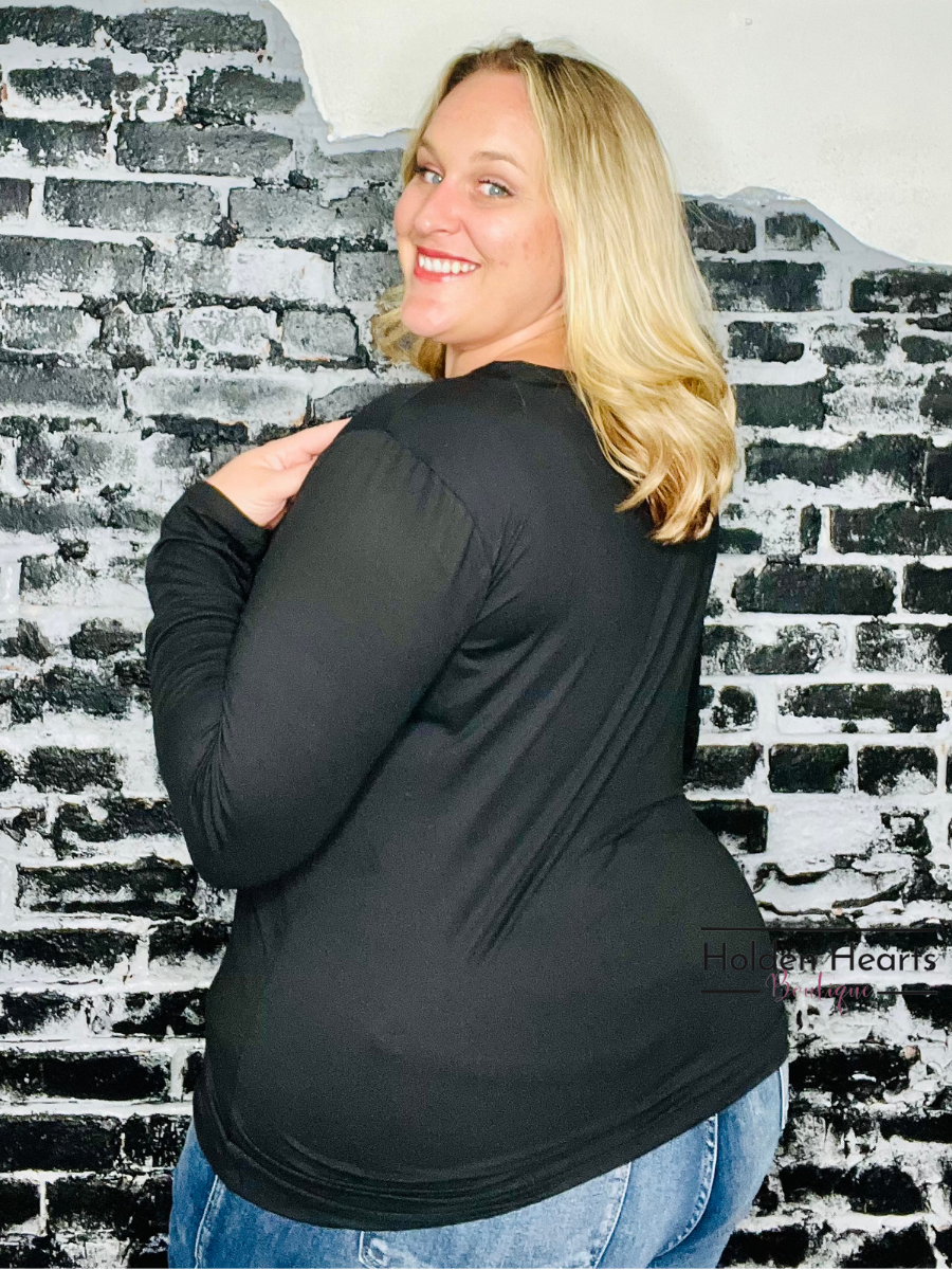 Black Soft as a Cloud Long Sleeve Tee - Holden Hearts