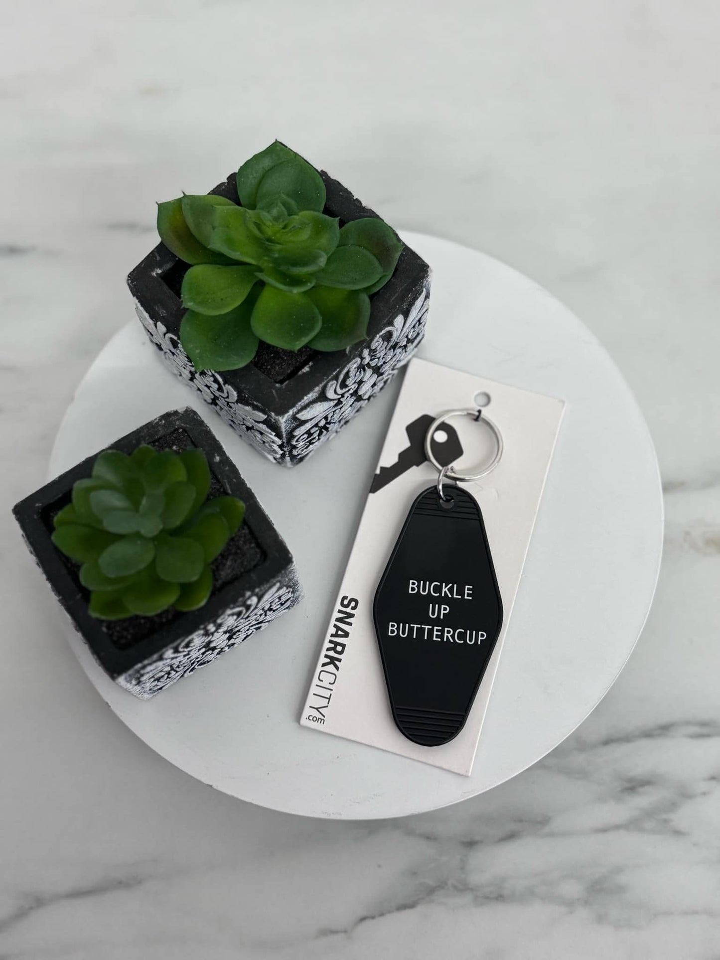 Buckle Up Buttercup Keychain - Holden Hearts