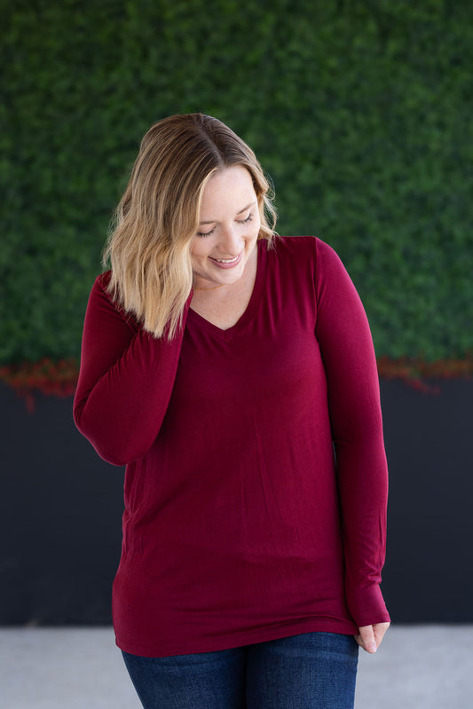 IN STOCK Larissa Long Sleeve - Burgundy FINAL SALE