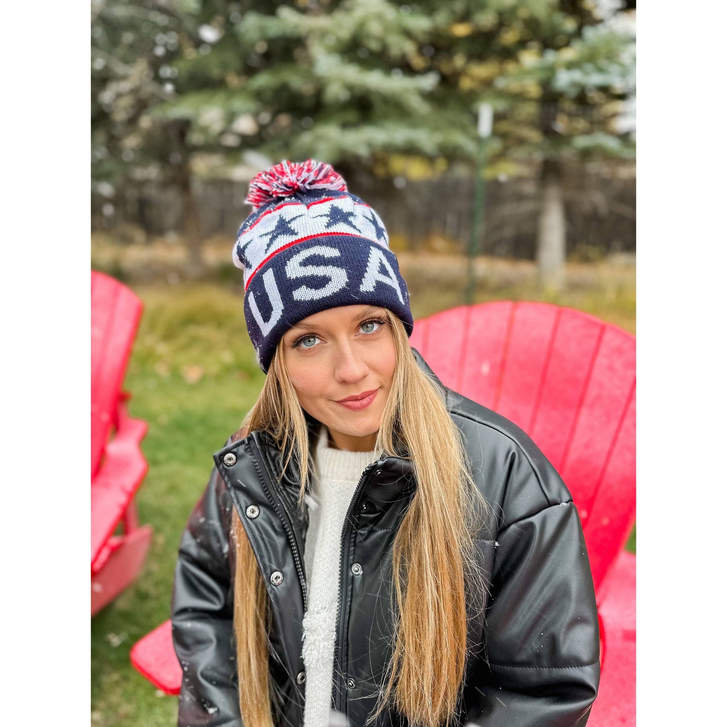 USA Knit Pom C.C Beanie HAT3902 - Holden Hearts