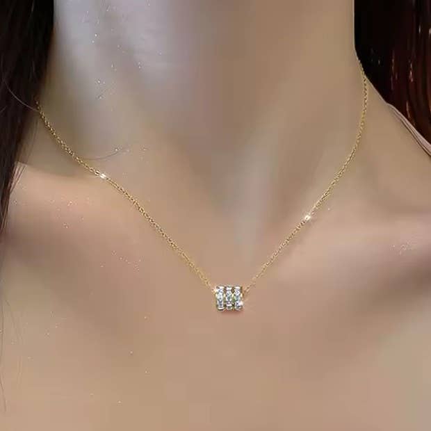 18K STAINLESS STEEL TARNISH FREE BARREL NECKLACE | 40NK9638