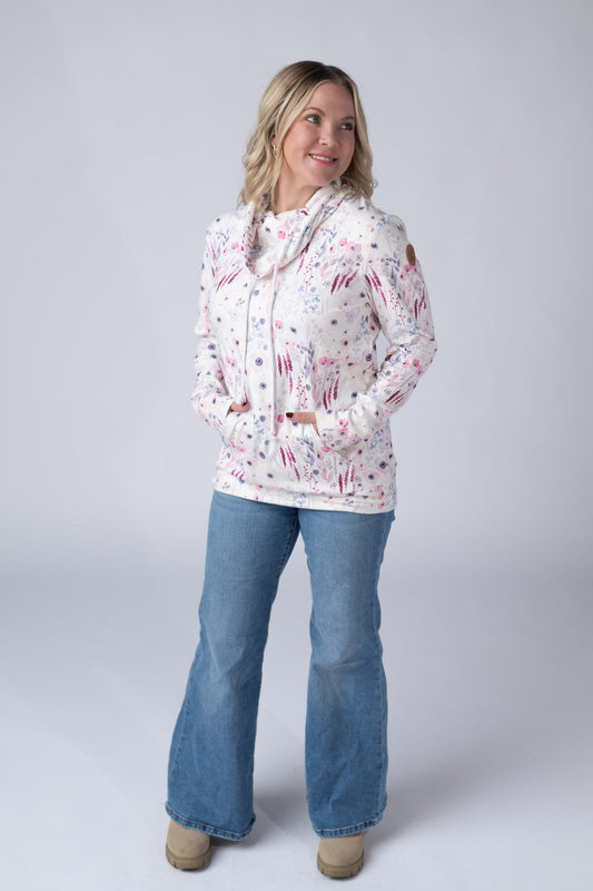 IN STOCK Soft Funnel Neck - Wildflower Gardens FINAL SALE