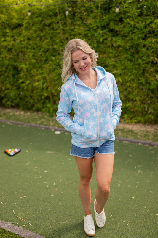 IN STOCK Fullzip Hoodie - Aqua Palm FINAL SALE