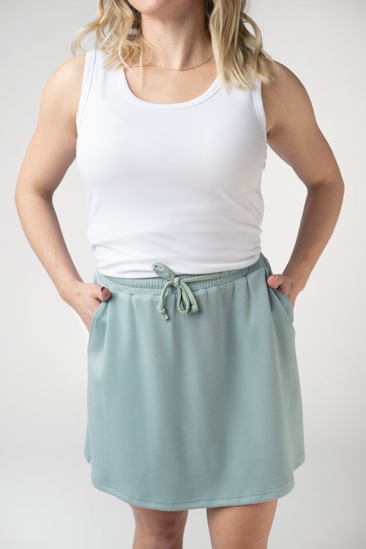 IN STOCK Serena Luxe Skort - Ocean Blue
