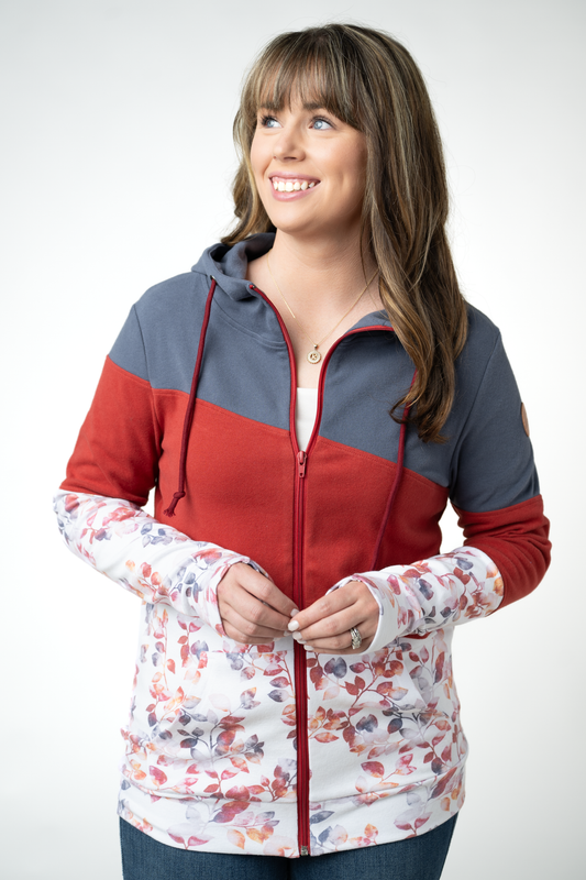 IN STOCK Colorblock Fullzip - Autumn Watercolor Mix FINAL SALE