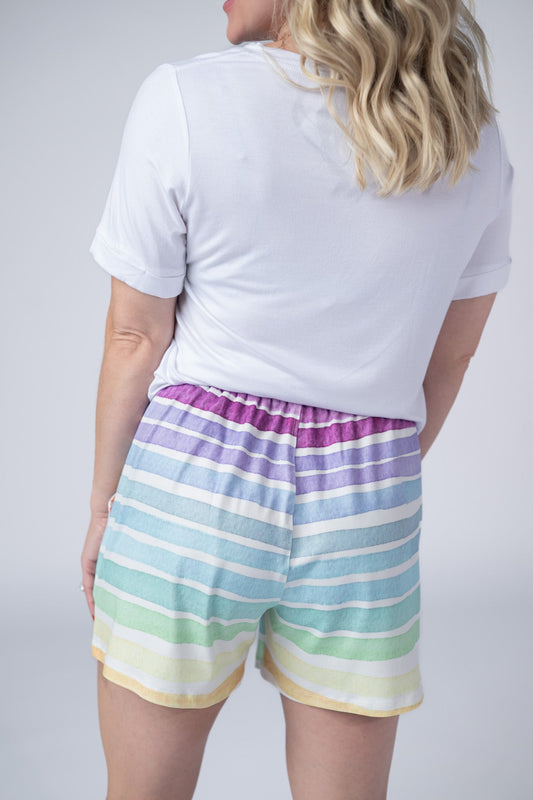 IN STOCK Jamie Shorts - Rainbow Stripes FINAL SALE