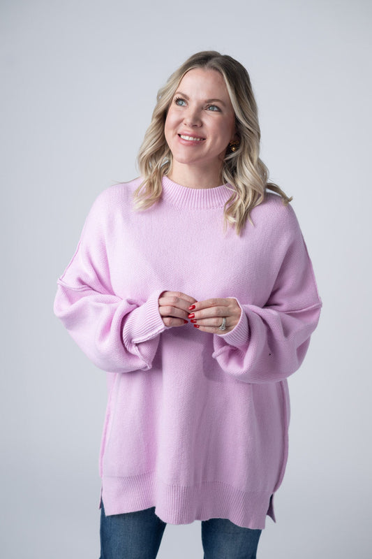 IN STOCK Aurora Cozy Sweater - Lilac FINAL SALE