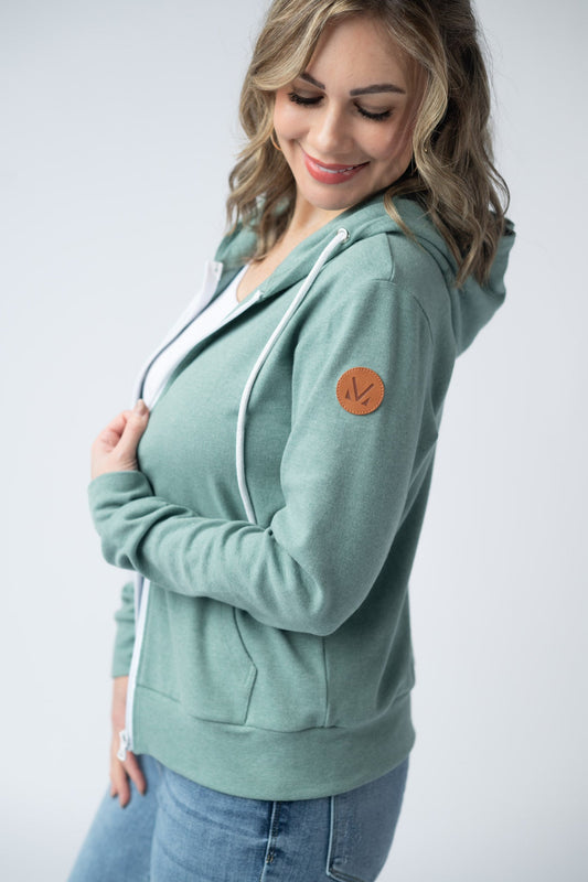 IN STOCK Fullzip Hoodie - Sage