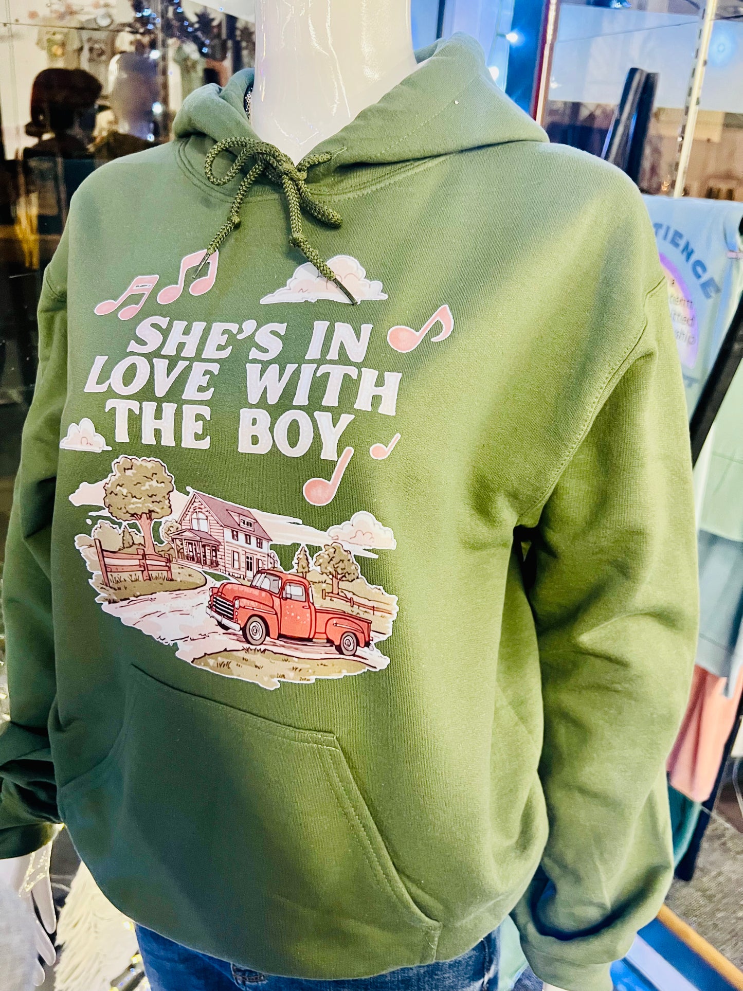 She’s in Love with the Boy Hoodie