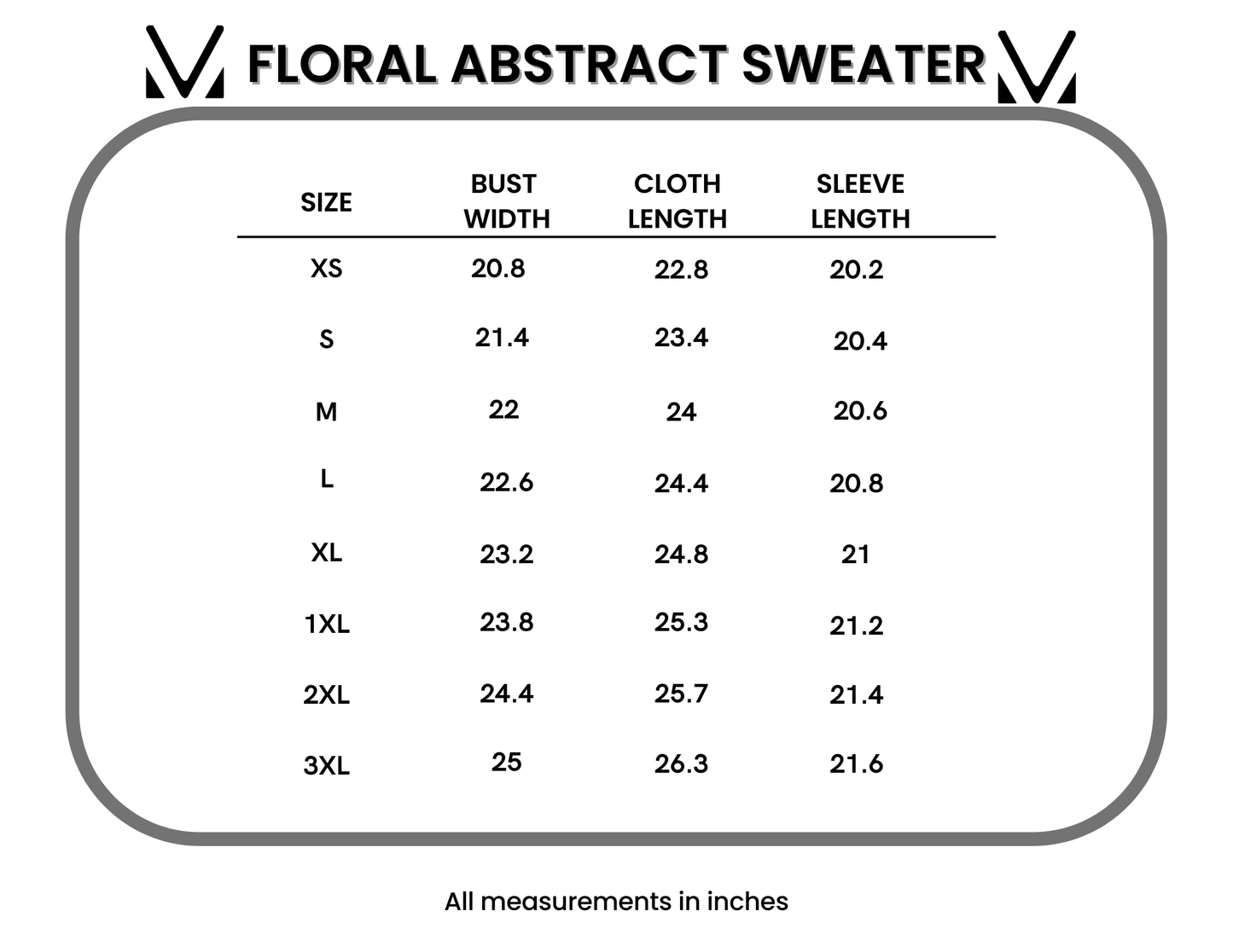 IN STOCK Floral Abstract Sweater - Grey FINAL SALE