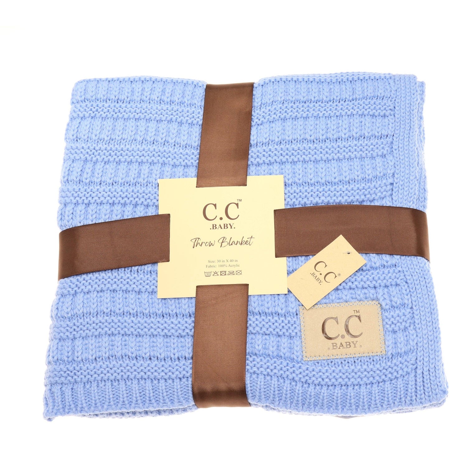 BABY C.C Solid Ribbed Knit Bedding Blanket