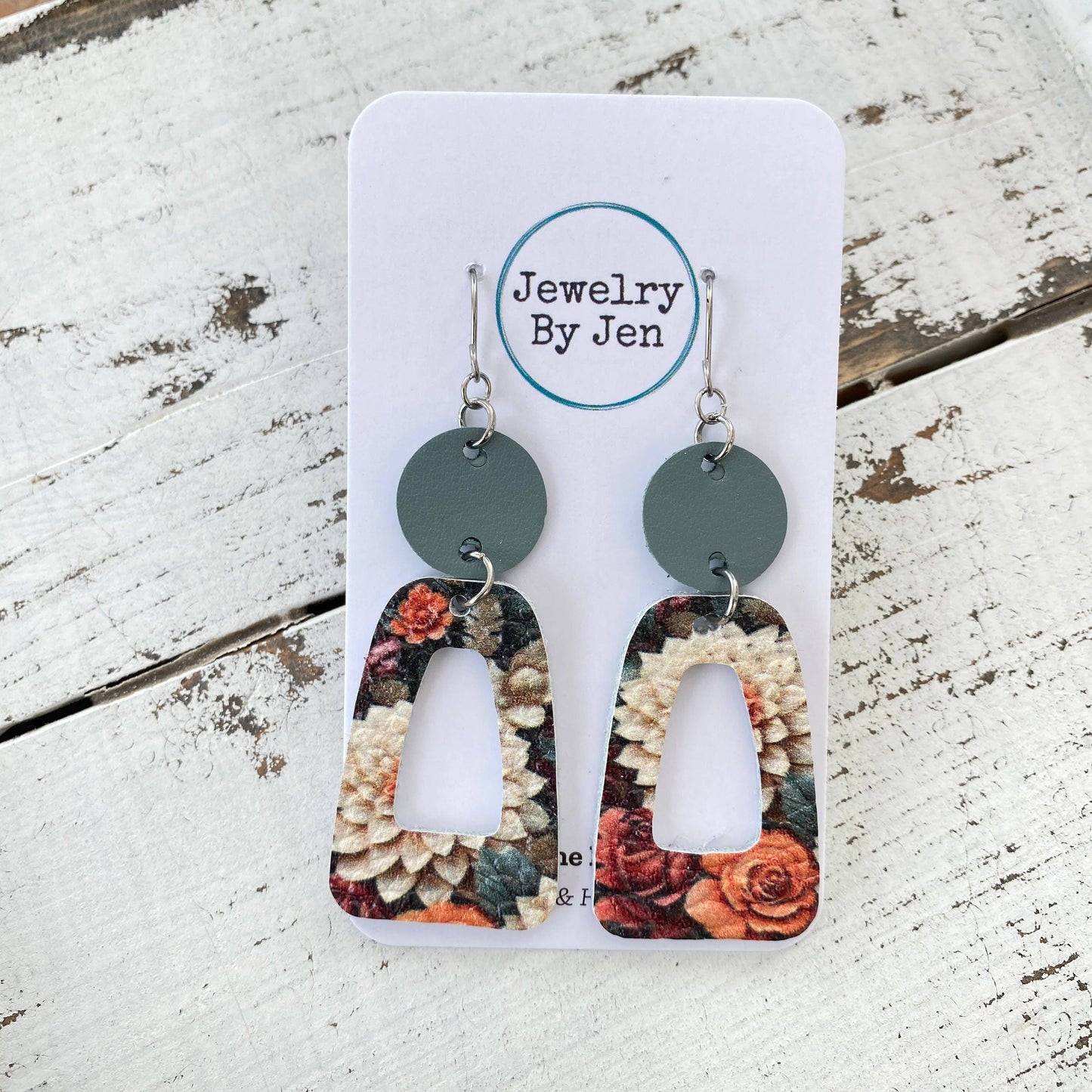 Trixie Earrings: Autumn Array of Flowers - Holden Hearts