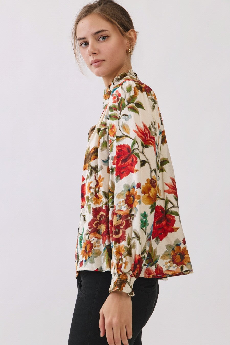 Vintage Floral Button down blouse