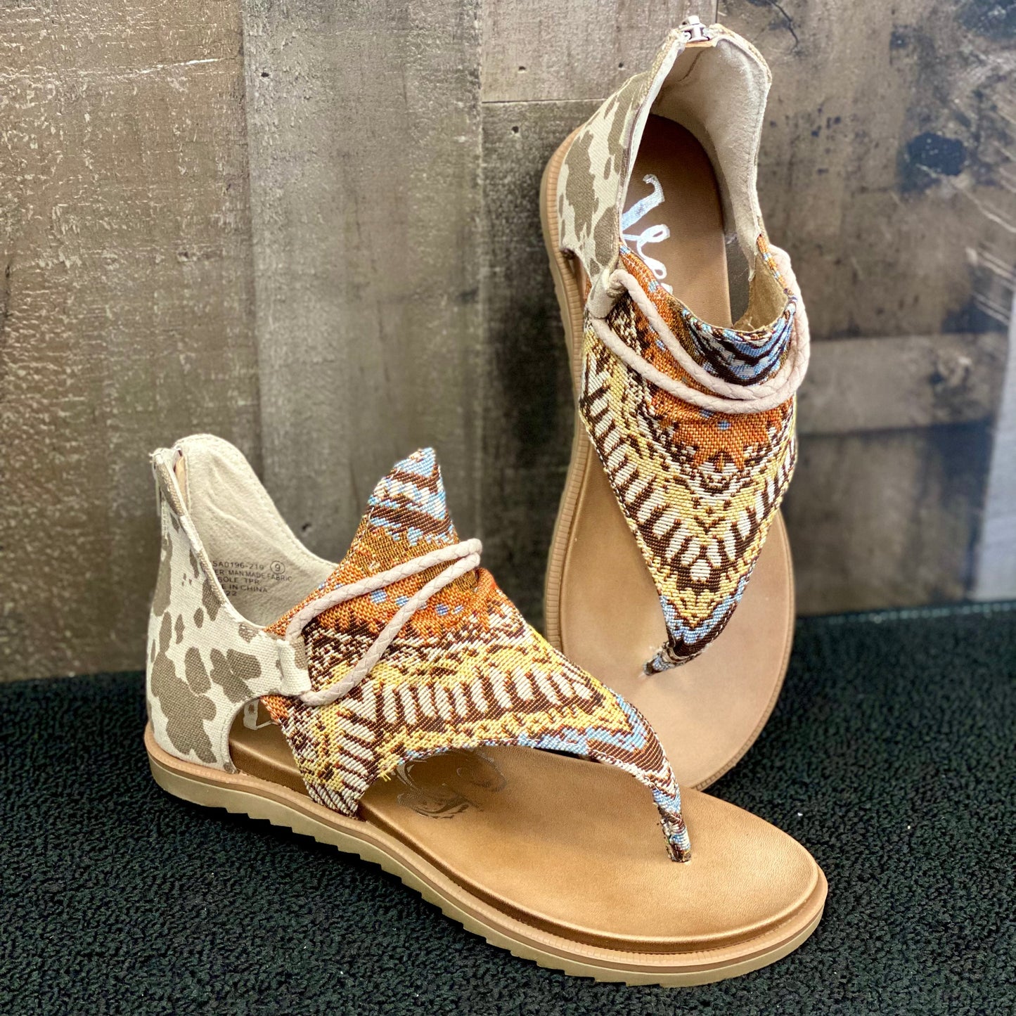 Rockin' Sandal in Cow - Holden Hearts