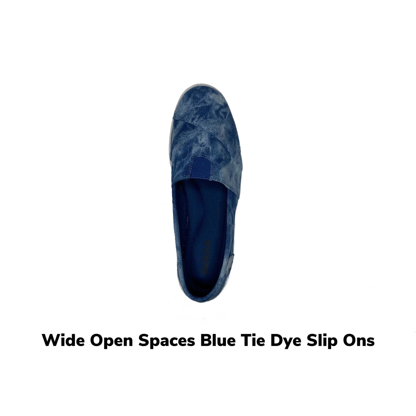 Wide Open Spaces Blue Tie-Dye Slip Ons - Holden Hearts