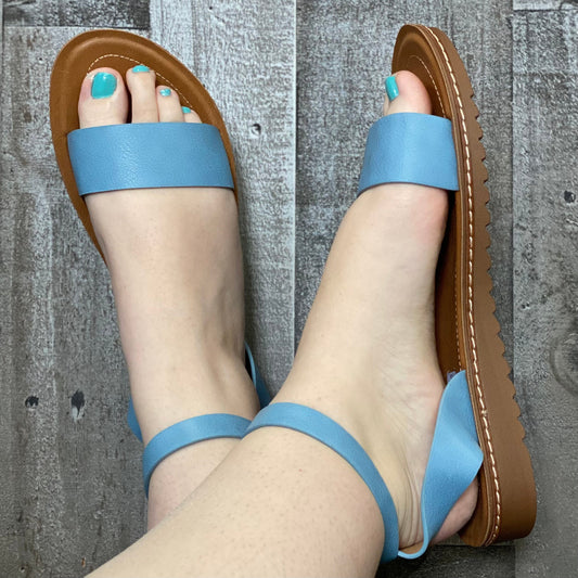 Simply Sophisticated Sandals in Light Blue