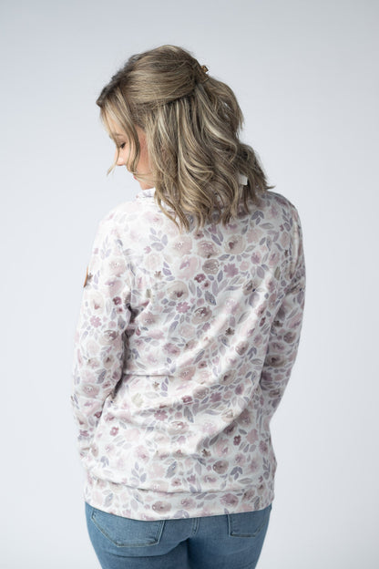 IN STOCK Soft Funnel Neck - Blush Floral