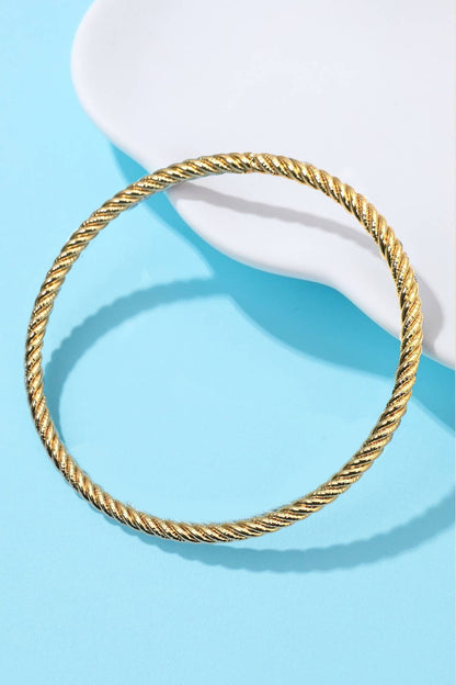 18K NON-TARNISH WATERPROOF STAINLESS STEEL BANGLE |40B5237
