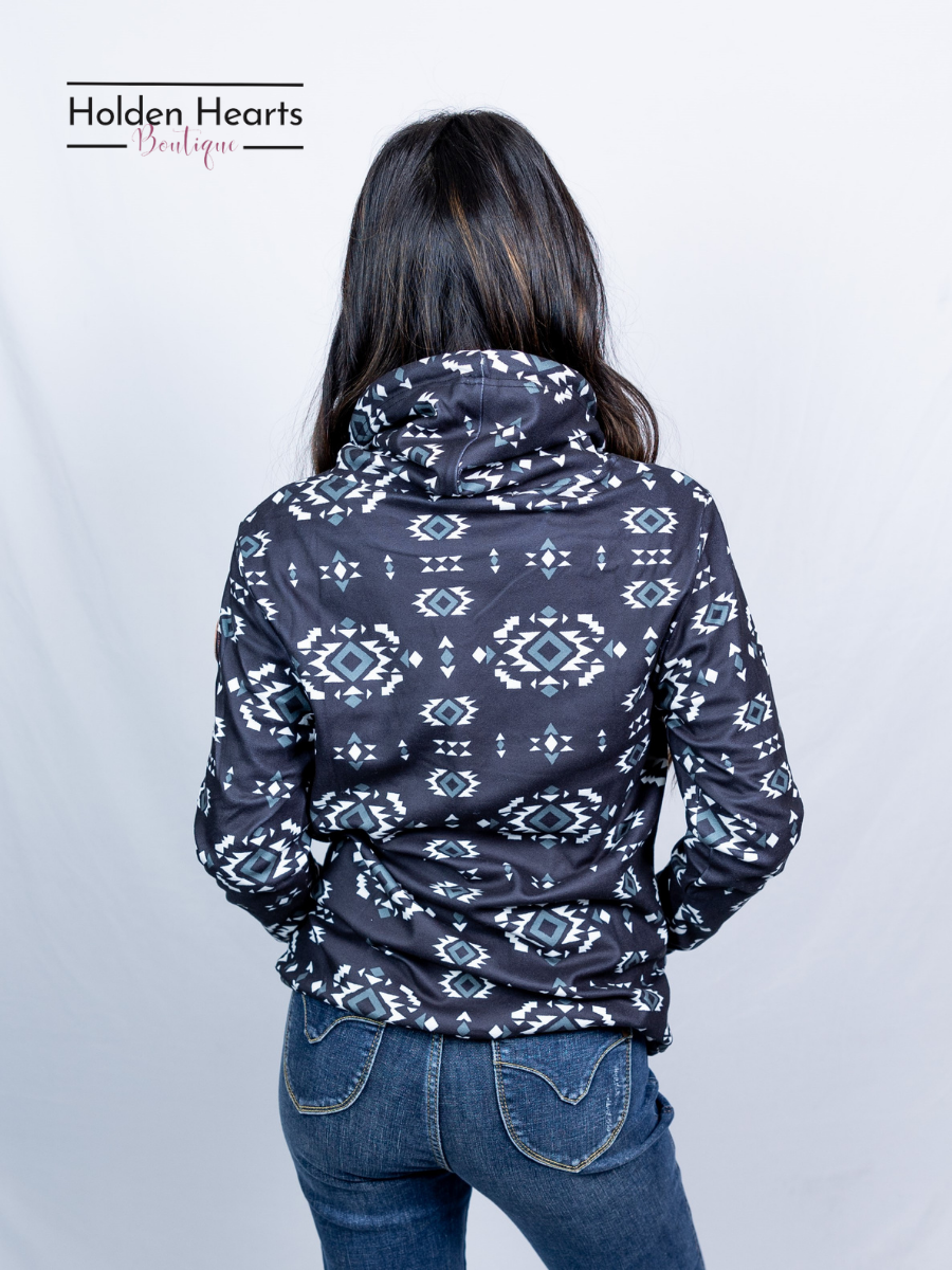 Black Grid Luxe Top - Holden Hearts