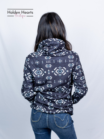 Black Grid Luxe Top - Holden Hearts