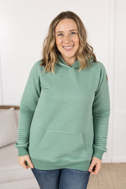 IN STOCK Tatum Textured Pullover Hoodie - Sea Green FINAL SALE