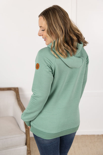 IN STOCK Tatum Textured Pullover Hoodie - Sea Green FINAL SALE