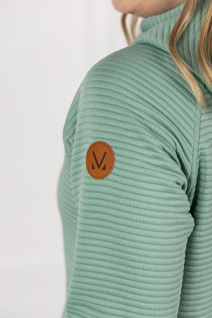 IN STOCK Tatum Textured Pullover Hoodie - Sea Green FINAL SALE